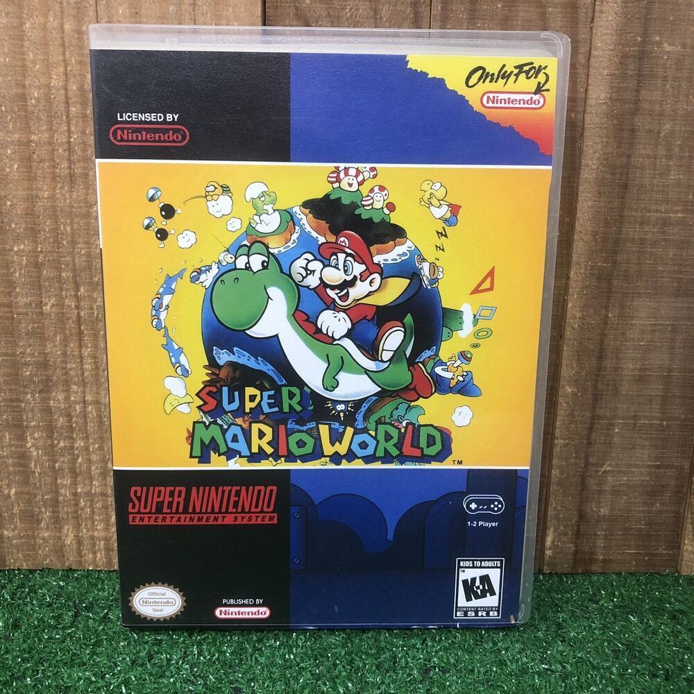 Super Mario World CASE ONLY  Off Brand Super Nintendo SNES Box